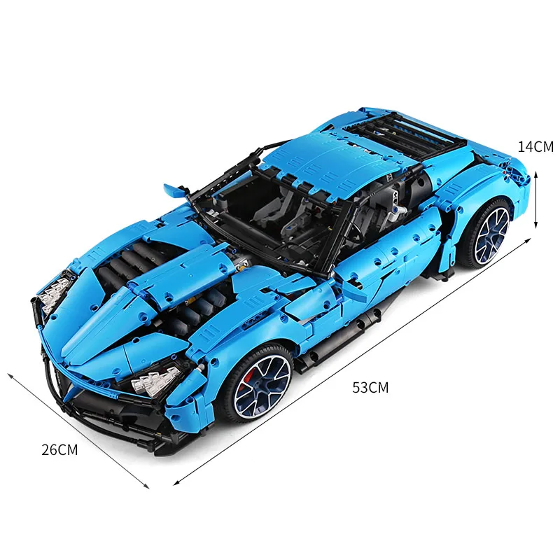 MOC J906 Новинка высокотехнологичные шевролеты корветы Grand Sport Il Toro Azzurro подходит для