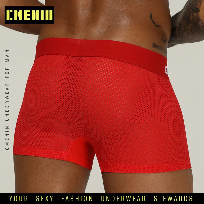 4 шт. фирменное нижнее белье мужские трусы Cueca 3D чехол боксеры сексуальное мужское