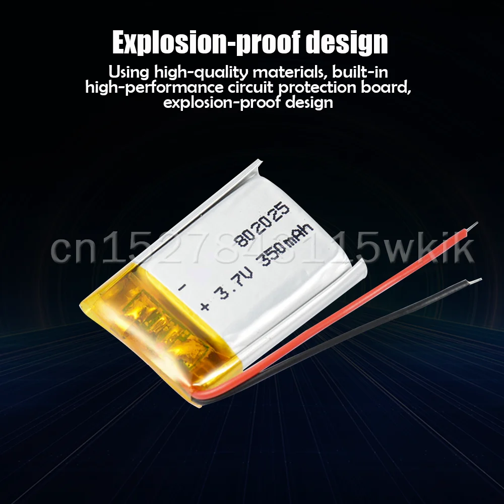802025 3 7 V 350mAh литиевая полимерная аккумуляторная батарея для MP3 MP4 Toy гарнитура и