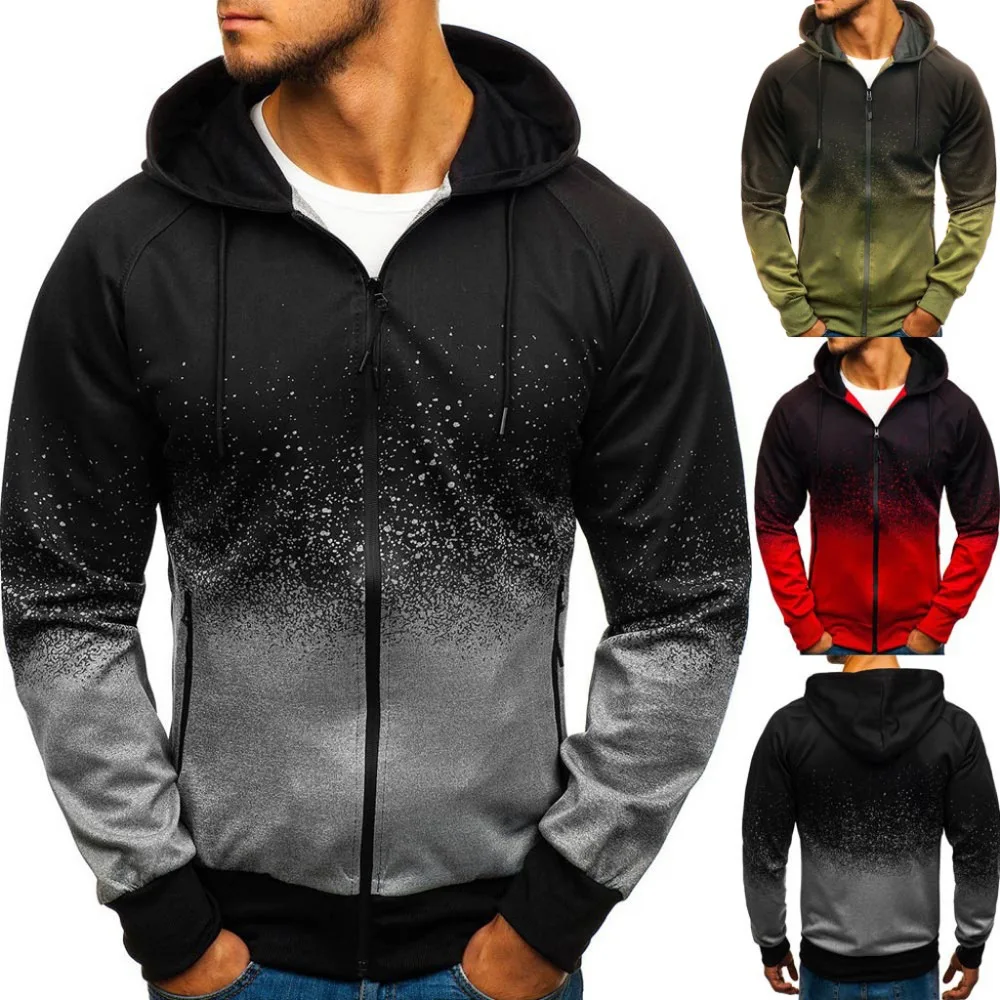 

Hoodies Men for Toyota Car Logo Print Casual HipHop Harajuku Gradient color Hooded Fleece Sweatshirts zipper Jacket Man Cloth