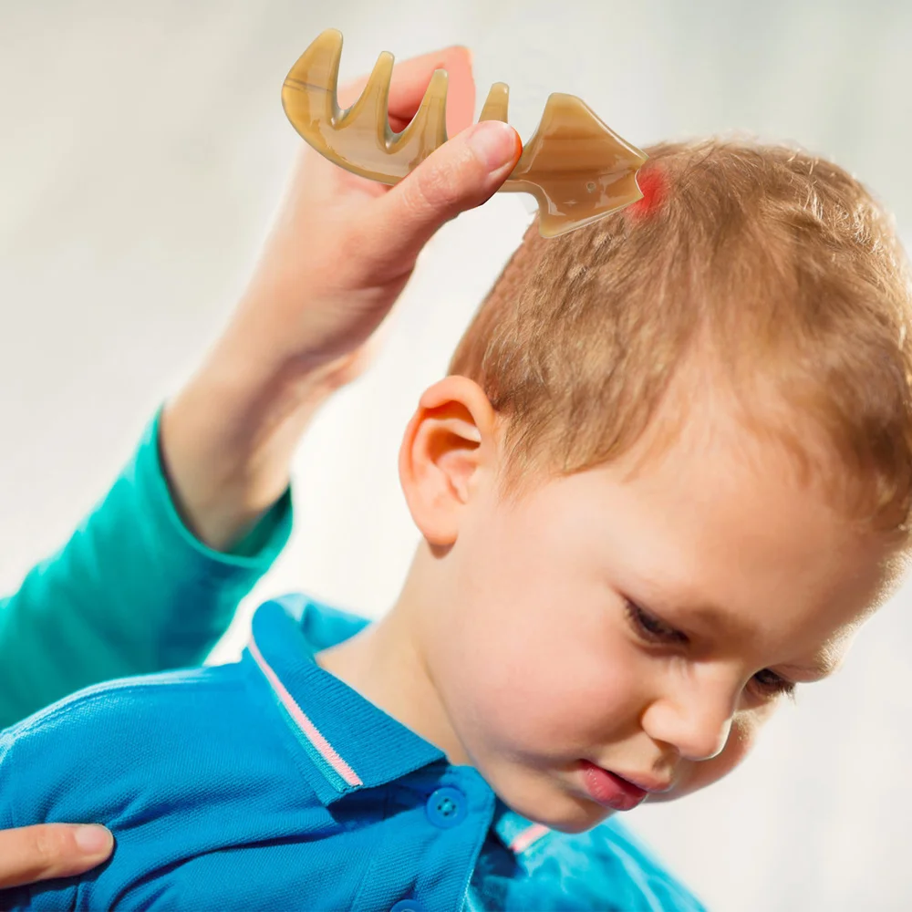 

Ox Horn Hair Comb Wide Toothed Comb Hair Care Tool Scraping Tool