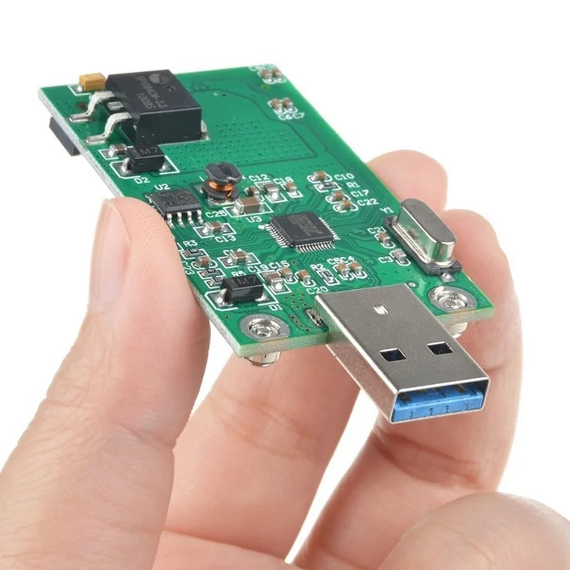 MSATA к USB3.0 адаптер модуль карты Wi-Fi Mini PCIE mSATA SSD флеш-накопитель USB 3 0 конвертер