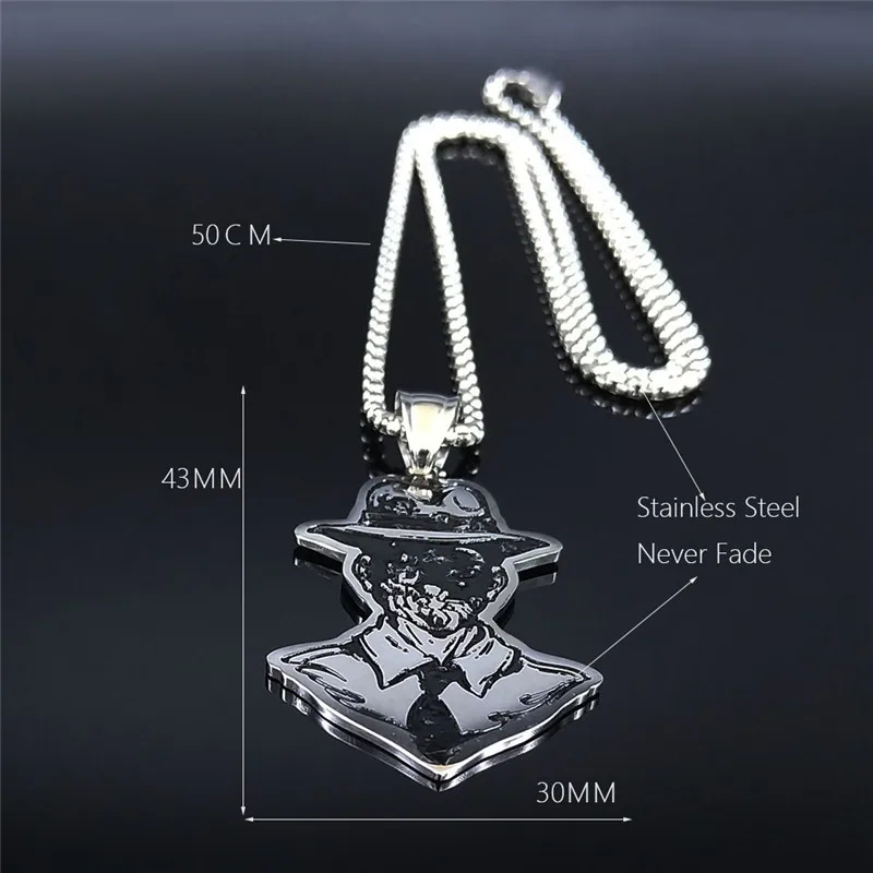 

2021 Fashion Tie Stainless Steel Chain Necklace for Women Silver Color Necklaces & Pendants Jewelry cadenas para hombre N4059S02