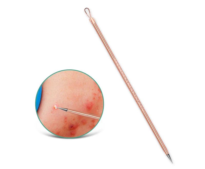 4pcs/set Blackhead Comedone Acne Pimple Remover Tool Spoon for Face Skin Care Needles Facial Pore Cleaner |
