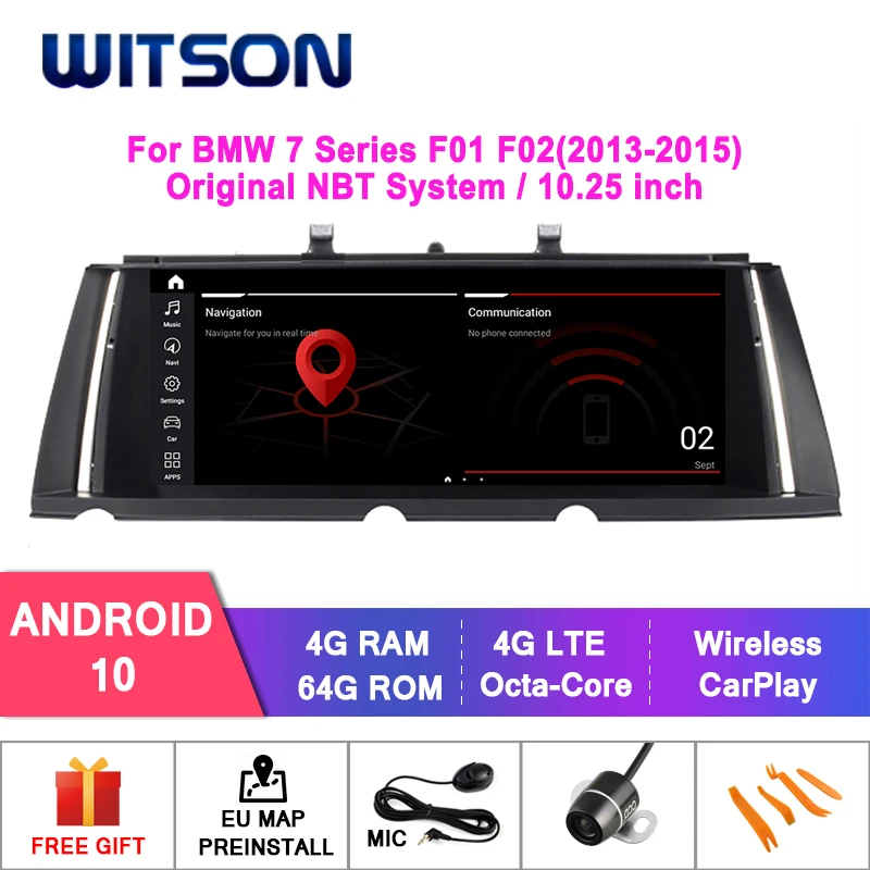 

WITSON Android 10.0 10.25" CAR DVD GPS For BMW 7 Series F01 F02 2013-2015 4GB+64GB AUTO MULTIMEDIA RADIO GPS NBT System