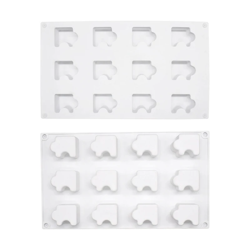 Форма для торта 12 Полость пазл мусс десертная форма силиконовые формы