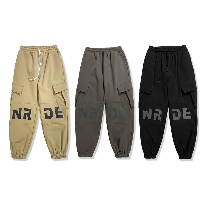 

Spring Sweatpants New Student Casual Harajuku Streetwear Fashion Loose Reflective Printing Small Feet Men Dance Jogging Pants
