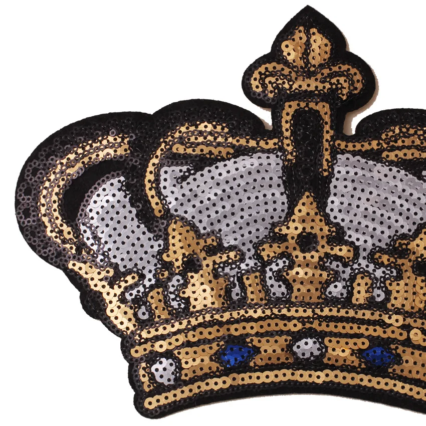 1 шт. патчи с золотыми коронами и блестками для одежды аппликации железом