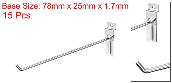 30cm 15Pcs Uxcell 8-15 шт. 10 каблуке 15 см, 20 см, 25 см, 30 см, экономпанель крюк для комната гараж витрина магазина розничной торговли Запчасти - Цвет: 30cm 15Pcs