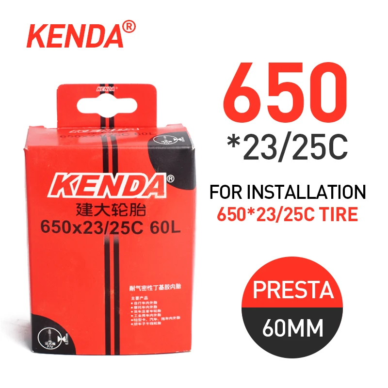Велосипедная внутренняя трубка KENDA 650 * 23C FV 48L сверхлегкая Высококачественная
