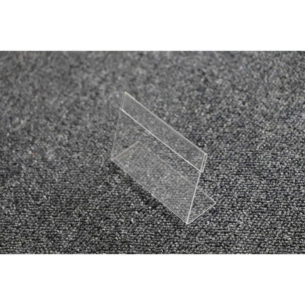 Clear Acrylic l Table Sign Price Tag Label Display Paper Promotion Desk Holde Business Card Case Name Stand | Дом и сад