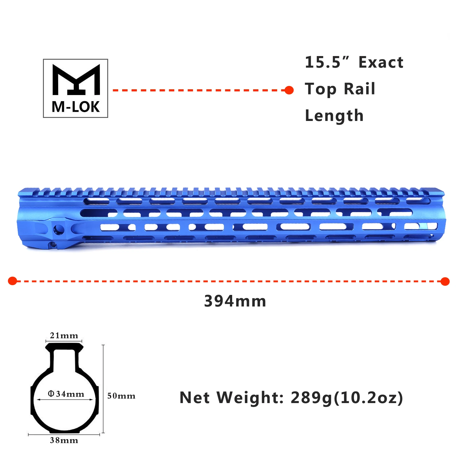 HG68P15.5M-Blue 15," ar15 handguard free float mlok handguard M4 система крепления черный/синий/FDE/красный handguard airsoft mlok grip - Цвет: HG68P15.5M-Blue