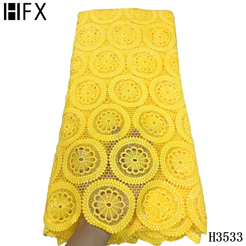 Африканская гипюровая кружевная ткань HFX 2021 Высококачественная новейшая
