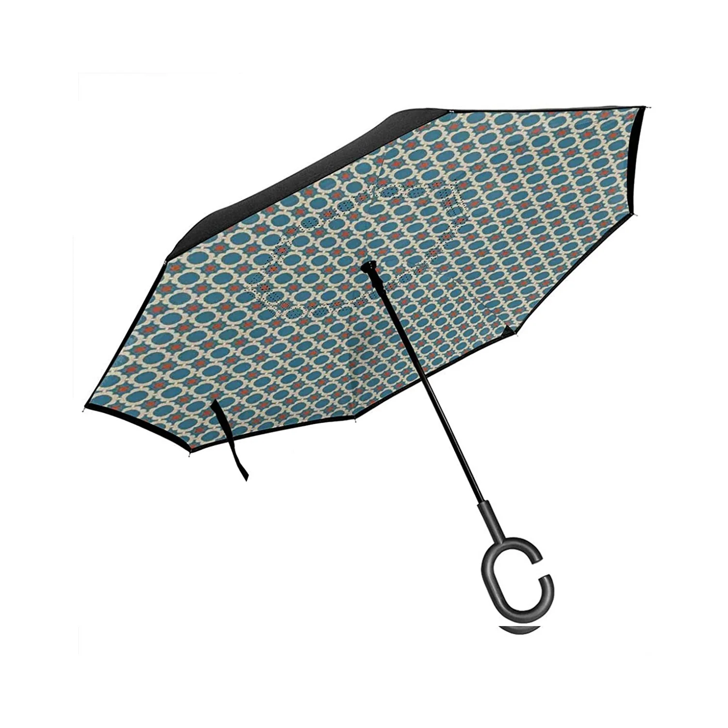 

Автомобильный Зонт заднего вида, ручная роспись, стильный узор, круглая, квадратная, простая мозаика, с C-образной ручкой, зонт