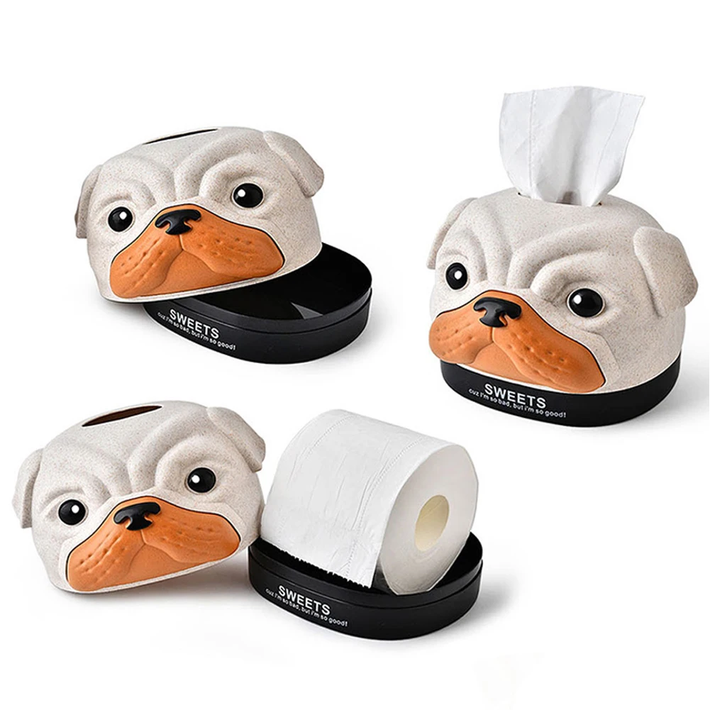 Dog Shaped Kitchen Cartoon Removable Non-toxic Easy Installation Napkin Storage Paper Extraction Tissue Box Home Practical |