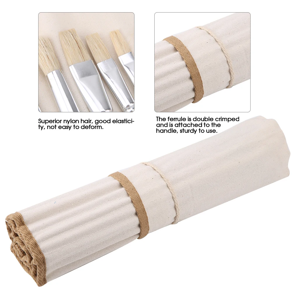 38pcs Nylon Hair Wooden Handle Watercolor Paint Brushes Pen Scraper Scrubbing Brush Set DIY Oil Acrylic Painting Art Craft | Канцтовары