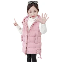 girls vests spring autumn kids coats hoodies girls solid color sleeveless vests for teenagers toddler clothes 6 8 10 12