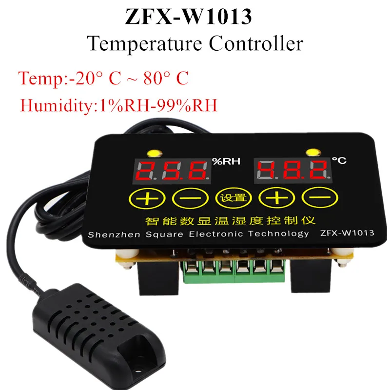 Controlador de Tempo Inteligente do Termostato do Controlador de Temperatura do Microcomputador Ajustável20 ° c 80 80 ° c 1% Rh-99 % rh Zfx-w1013 Instrumentos de temperatura