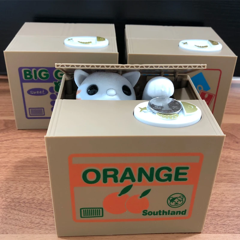 Автоматический украл монет Банка для хранения денег Организатор Кот Копилка