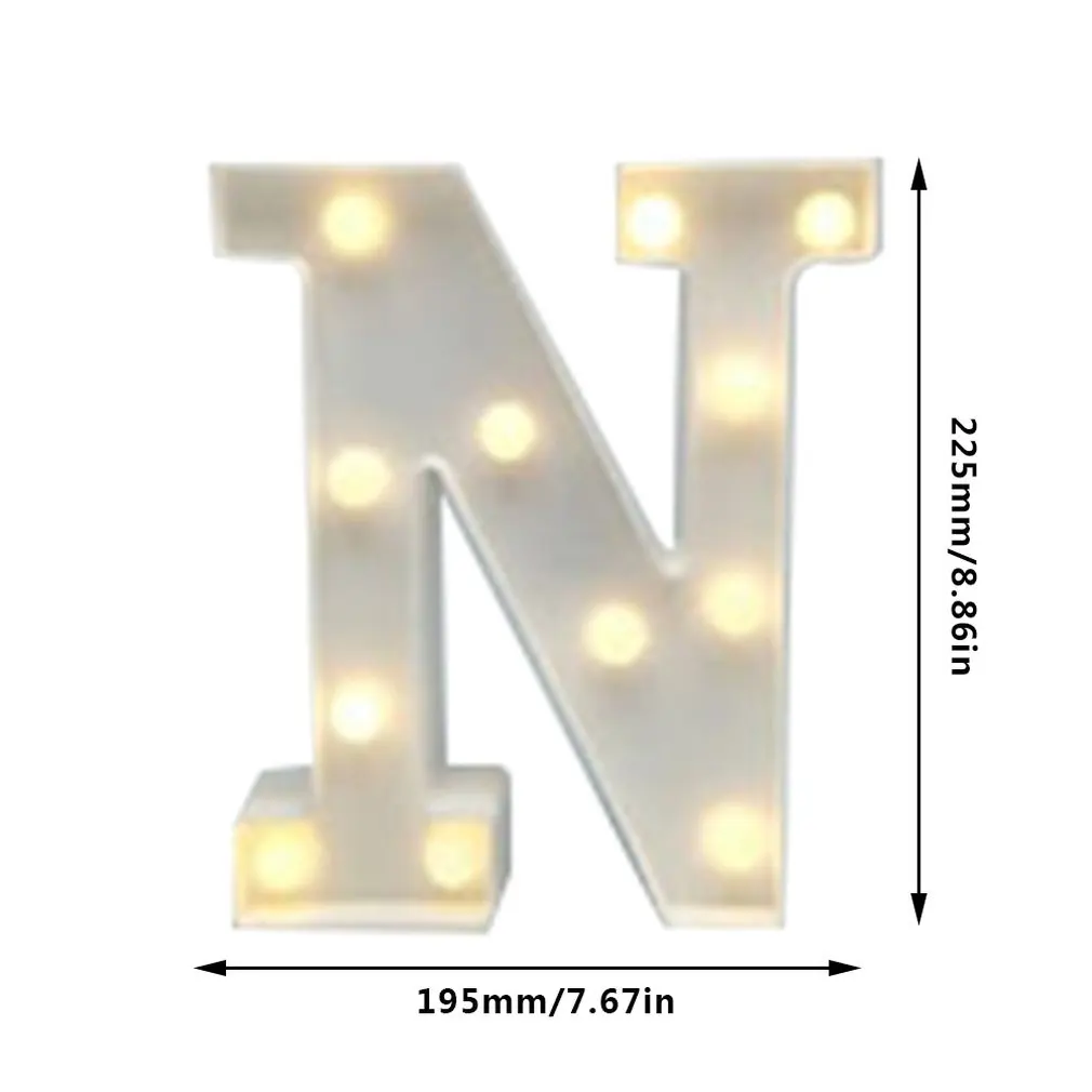 

INS hot English letter light LED symbol modeling lamp wedding digital light birthday proposal white light
