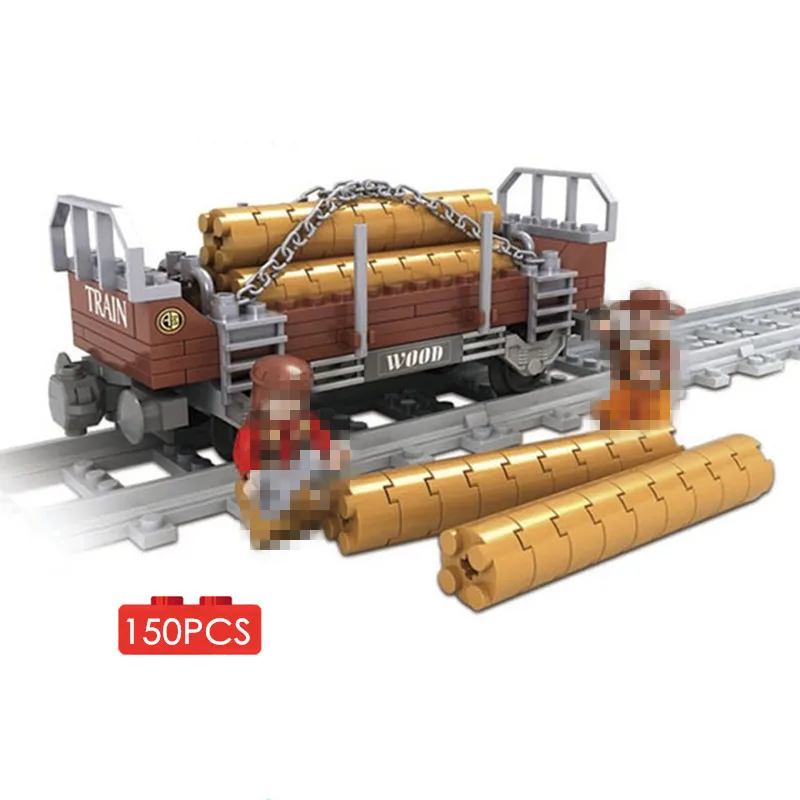 150 шт. строительные наборы с маленькими частицами городской поезд железная
