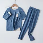 Осеннее детское термобелье, комплекты детской одежды, бесшовная Пижама для мальчиков и девочек, пижамные комплекты, зимняя одежда для подростков