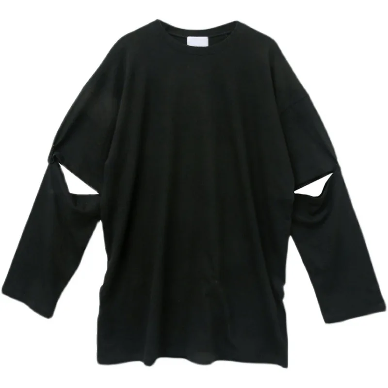

SuperAen Spring and Summer Women's T Shirts Cotton Wild Loose Pullover Long Sleeve Female T-shirt