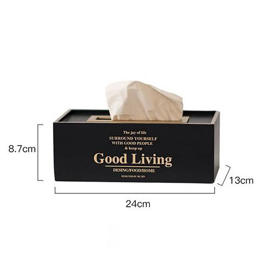 Tissue Storage Nordic INS Wooden Crafts Living Room Dining Room Decoration Simple Wooden Tissue Box 24x13x8.7cm Hot Sale#R25