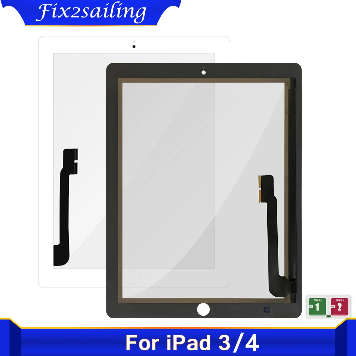 Сенсорный экран Экран Замена для iPad 3 4 iPad3 iPad4 A1403 A1416 A1430 A1458 A1459 A1460 сенсорный