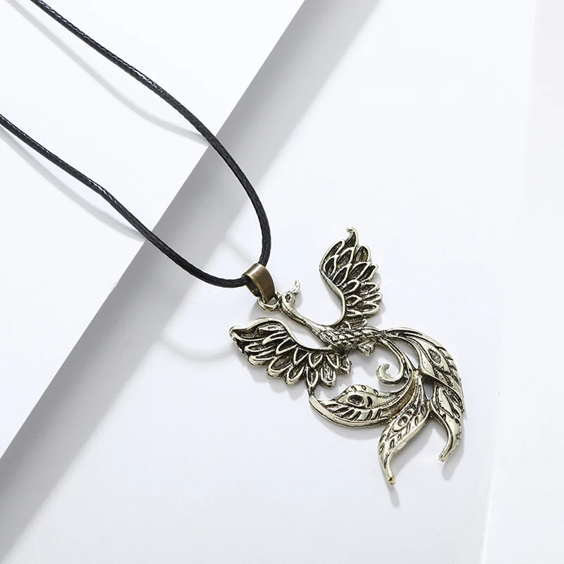 

1Pc Fashion Unique Vintage Phoenix Bird Shape Pendant Alloy Necklace Men Women Choker Jewelry 50cm