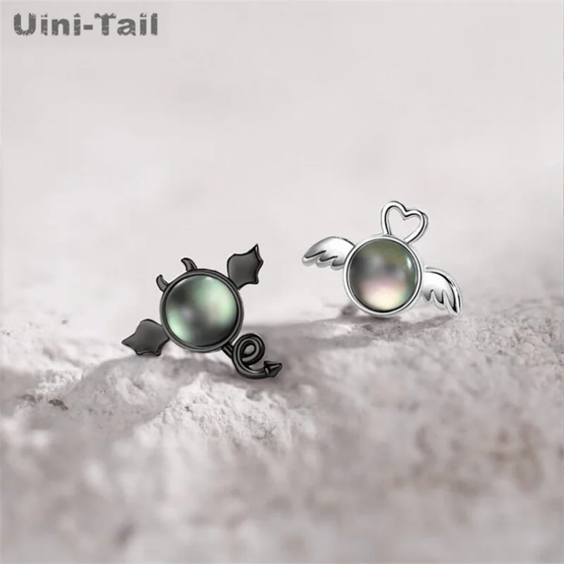 

Серьги Uini-Tail из серебра 925 пробы в виде ангела и дьявола
