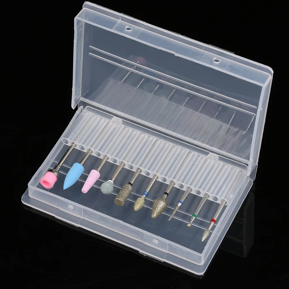 10 шт./компл. и сверлами для ногтей удаления кутикулы очиститель дрель щетка