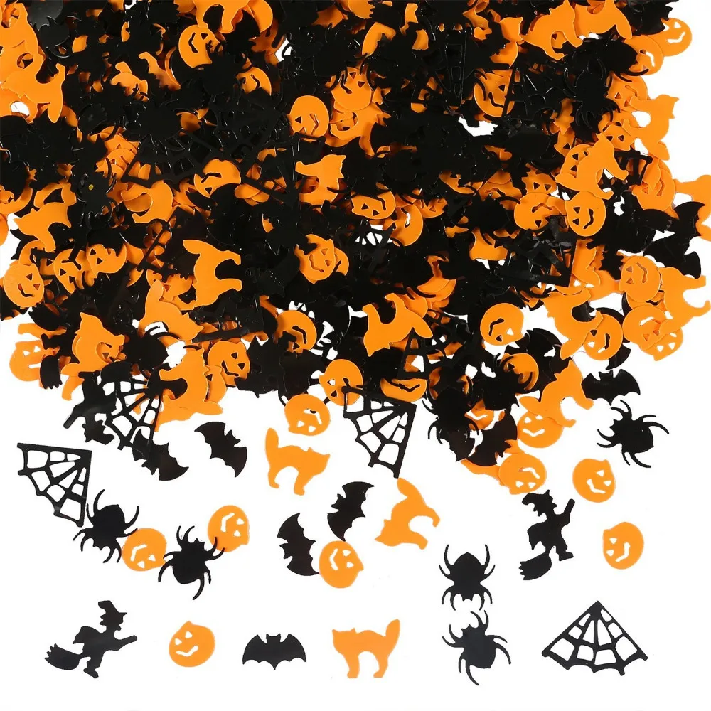 

60/30G Halloween Pumpkin Witch Spider Web Bat Confetti for Home Party Decoration Happy Halloween Confetti Table Decor Sequins