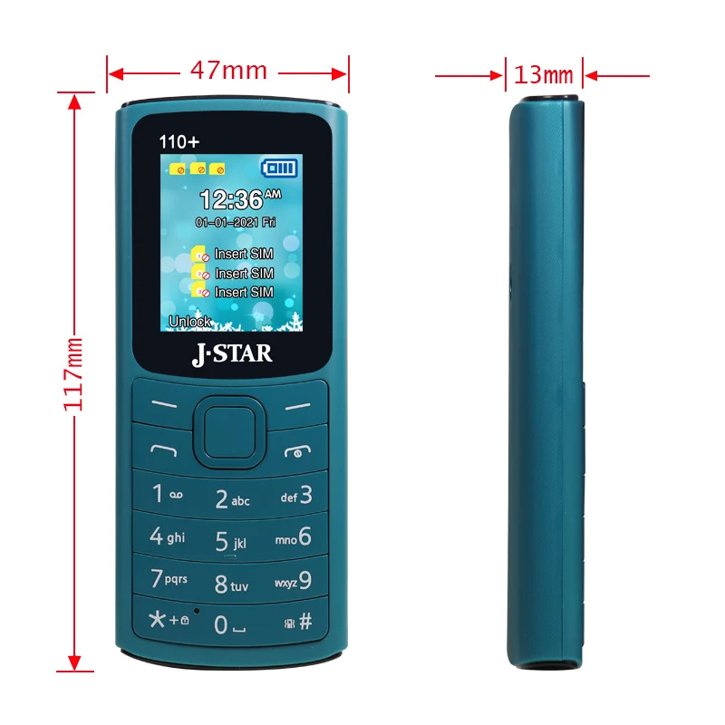 GSM 1050 мАч аккумулятор 3 Sim-карты телефон с MP3 рекордером будильник caculator внешний