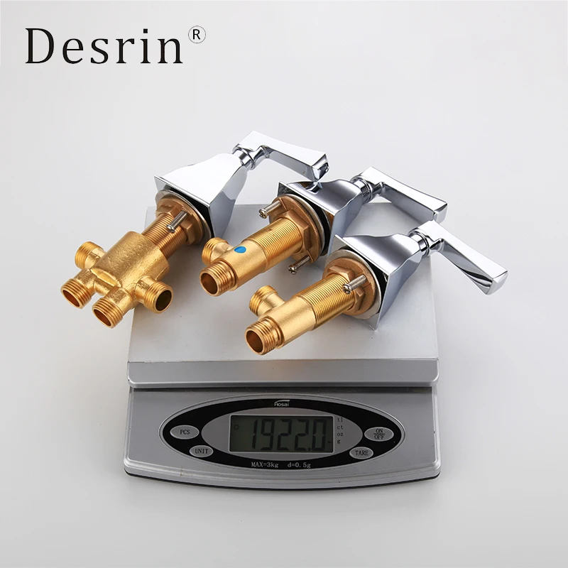 Brass Split Bathroom Shower Faucet With Extended Spout Bathtub Hot And Cold Water Hand Edge | Обустройство дома