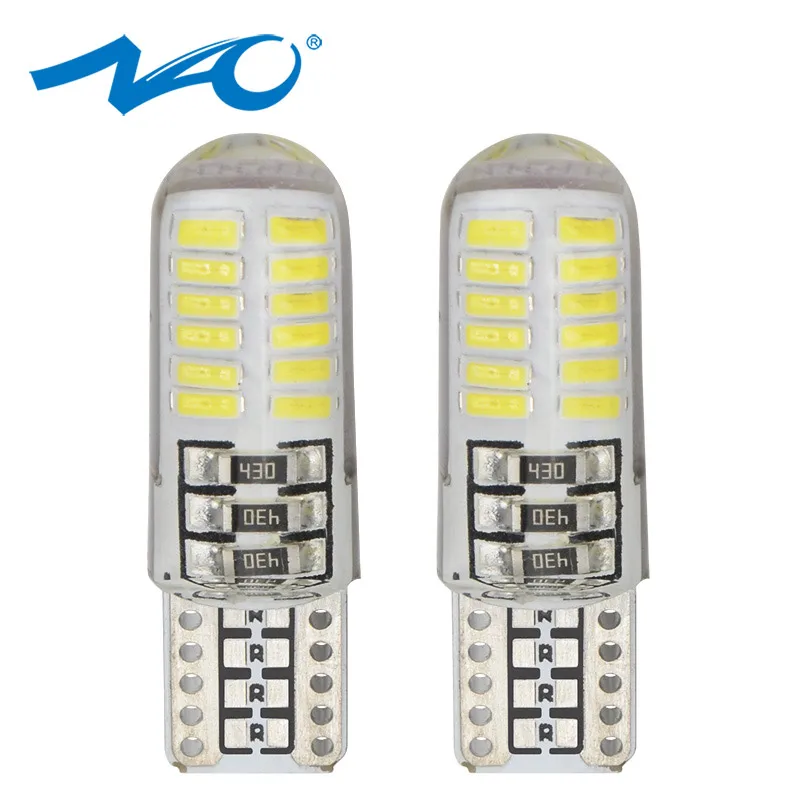 Лампа NAO 100x T10 led W5W лампа для салона автомобиля светильник 5W5 1 5 Вт 12 В боковое