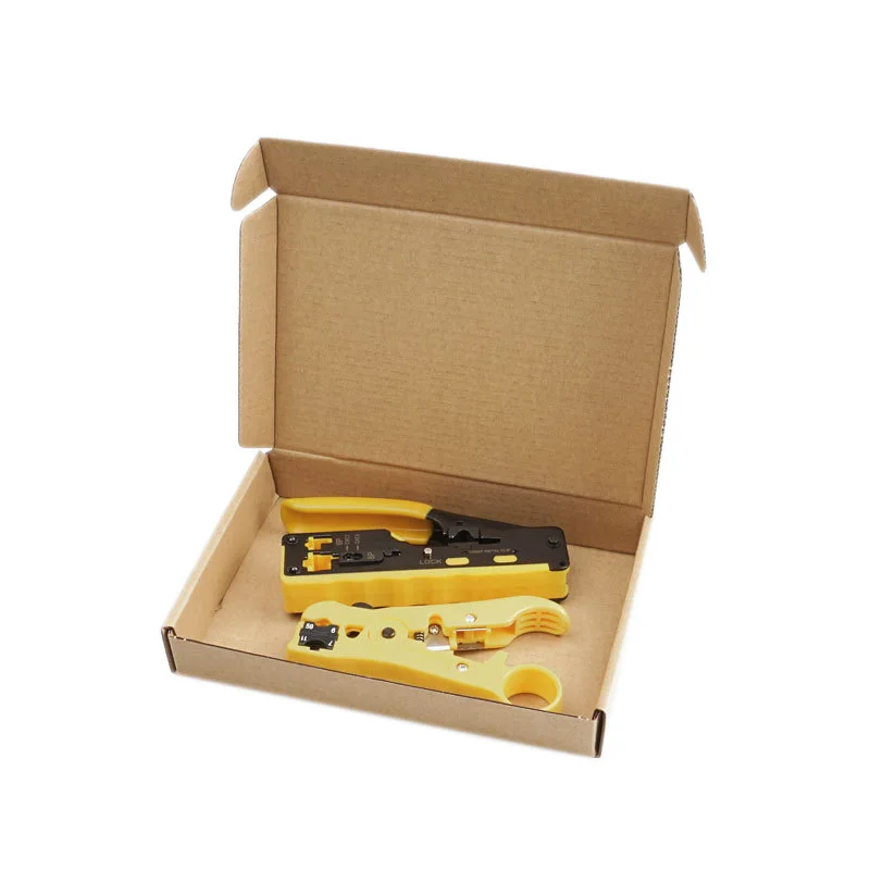 

2In1 Crimping Tool Set Multi-Function Seven Types of Through-Hole Rj45 Crystal Head Network Tool Wire Stripper Network Cable Pli