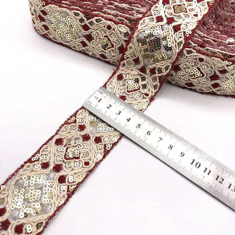 1 ярдов вышивка кружевной лентой ручной работы тканевый материал Сделай Сам