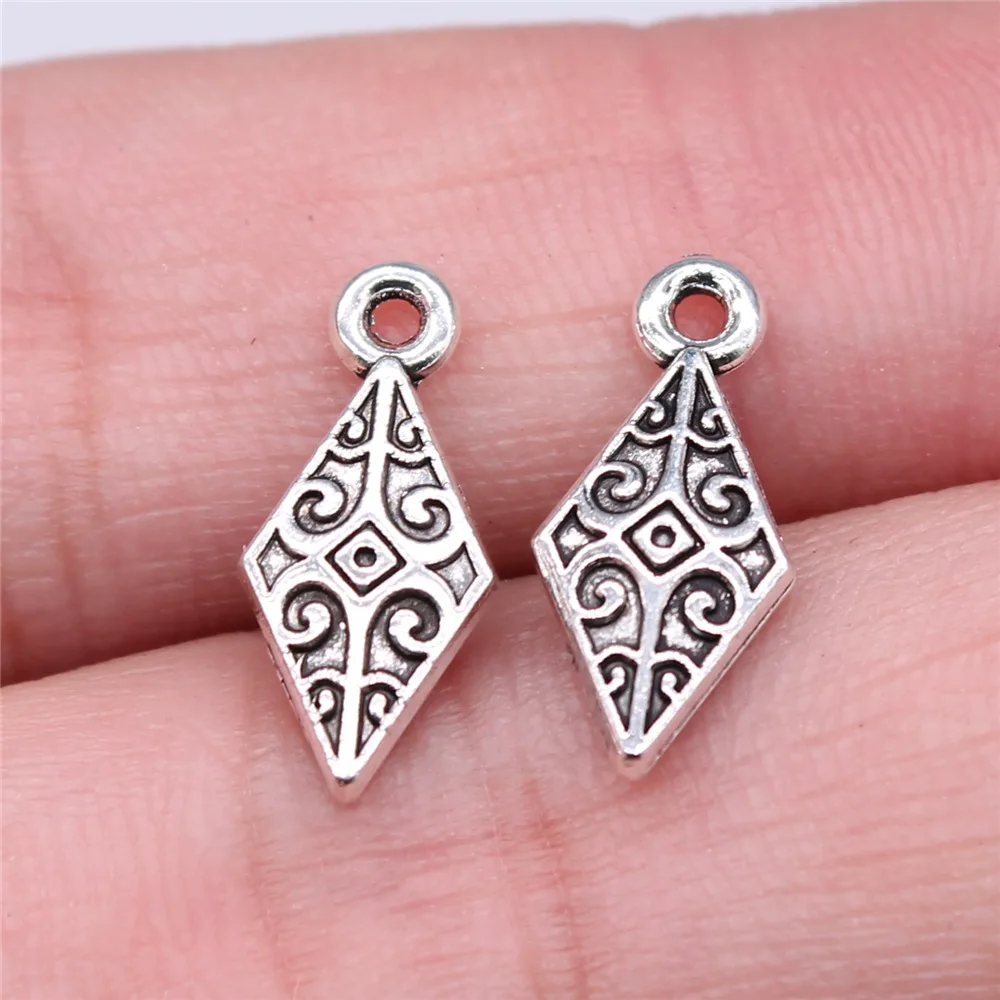 

20pcs 16x7mm Antique Silver Color Awl Charms For Jewelry Making B16270
