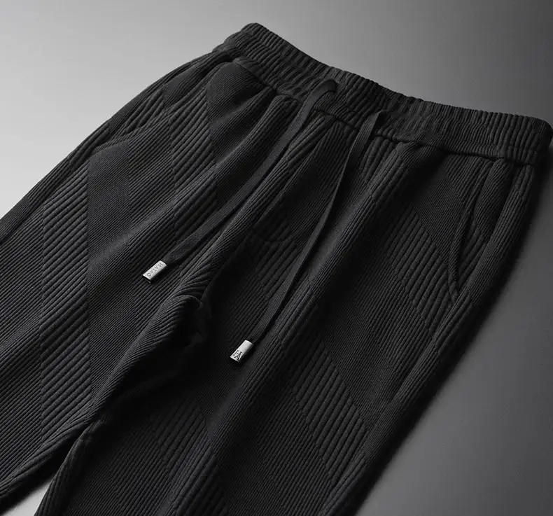 Брюки мужские трикотажные в Вертикальную Полоску роскошные спортивные штаны