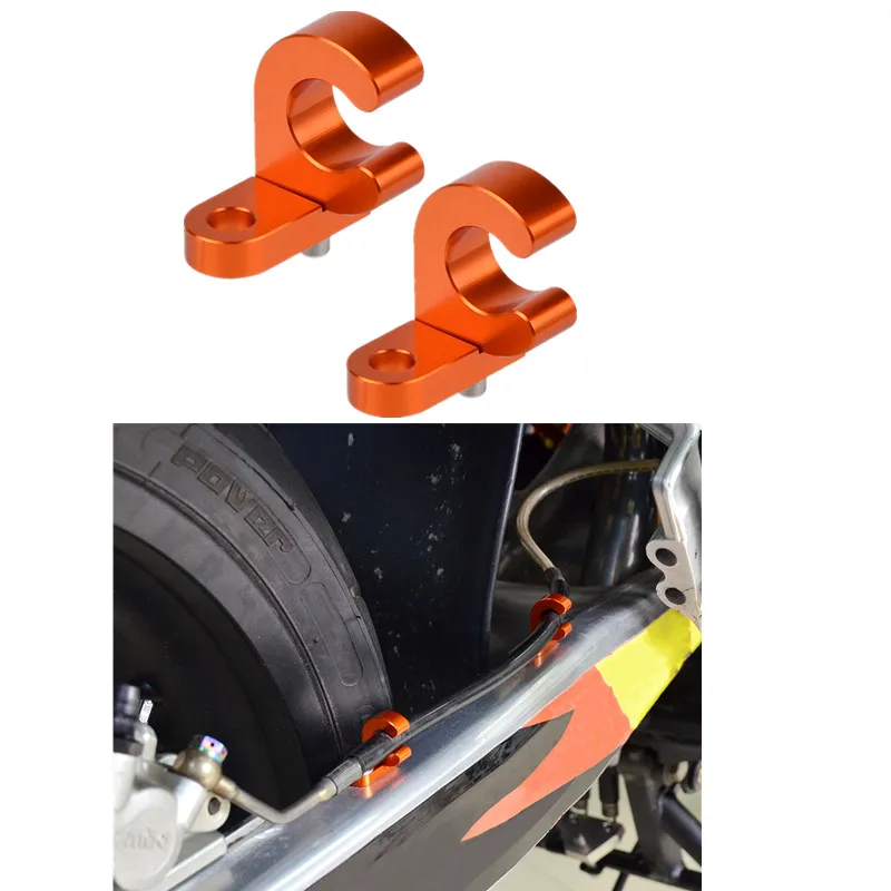 H2CNC задний тормозной кабель зажим держатель Шланг Для KTM 125 200 250 300 360 380 400 450 520 525 620 625 EGS EXC EXE SXS MXC XCW