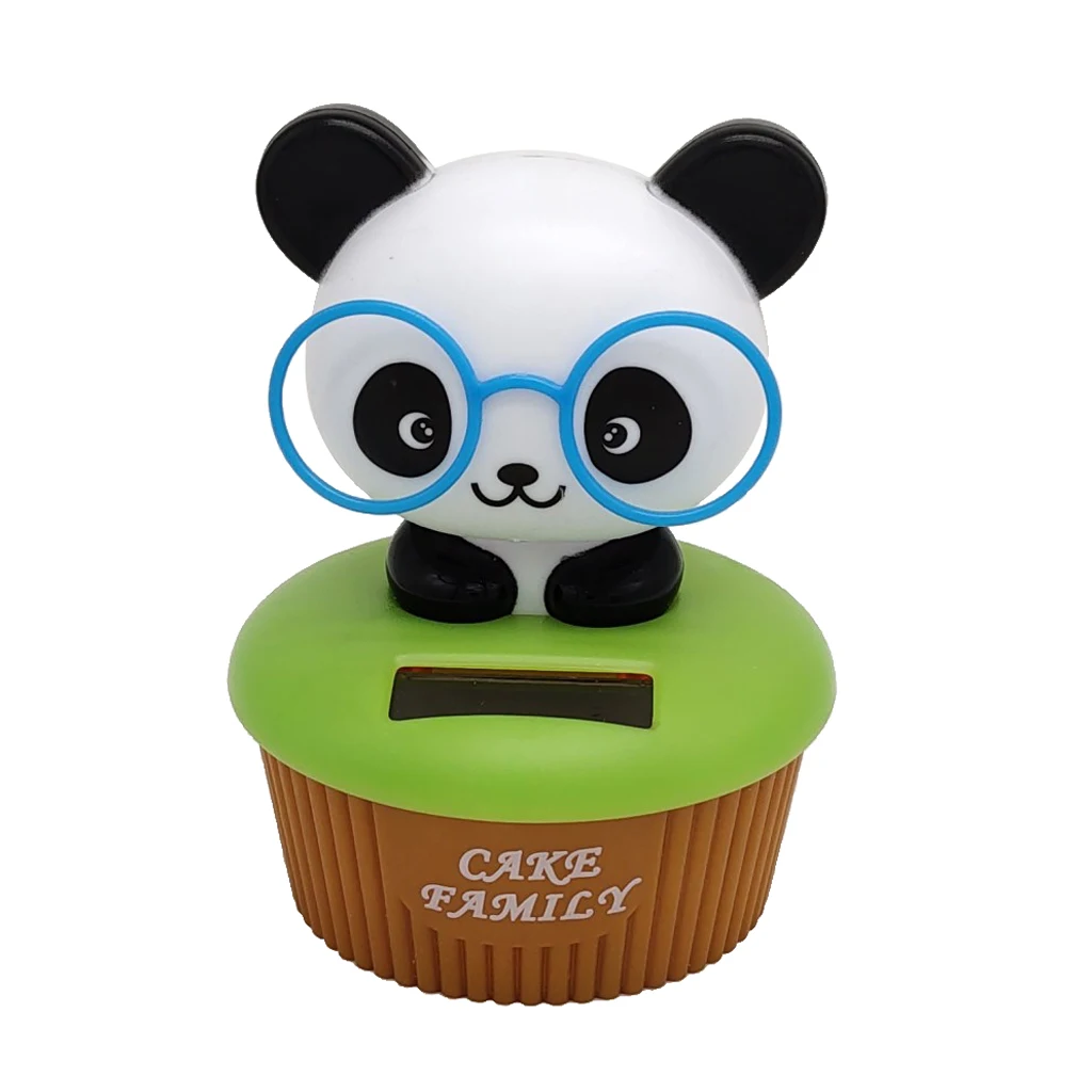 Cartoon Solar Powered Dancing Panda Animal Swing Figure Model Toy Dashboard Car Desk Decoration | Игрушки и хобби