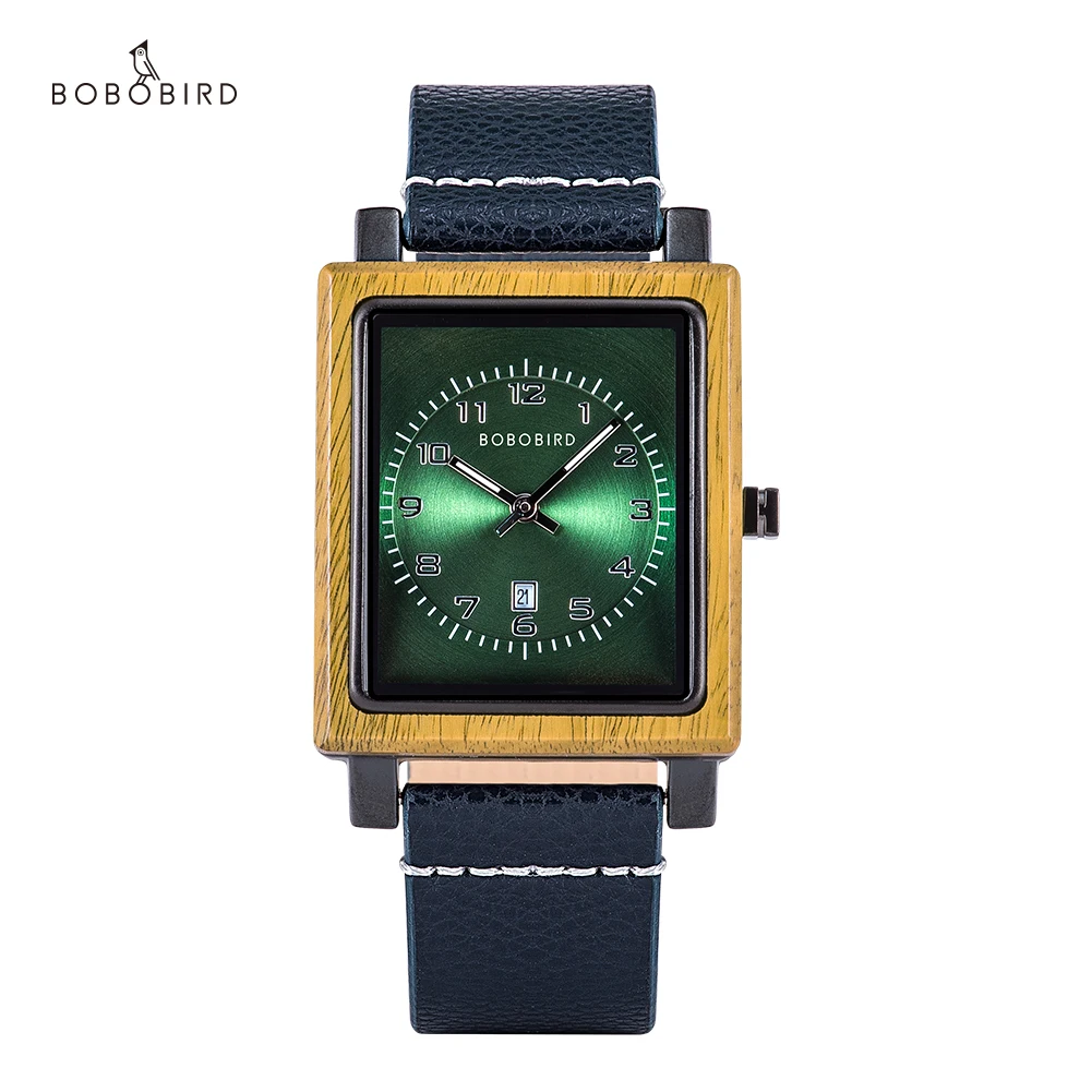 

Часы наручные женские кварцевые с деревянным ремешком, модные роскошные, с кожаным ремешком, БОБО птица, 2020