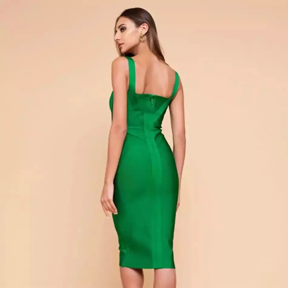 Женское облегающее платье с лямкой на шее Amily.c длиной до колен вискозное