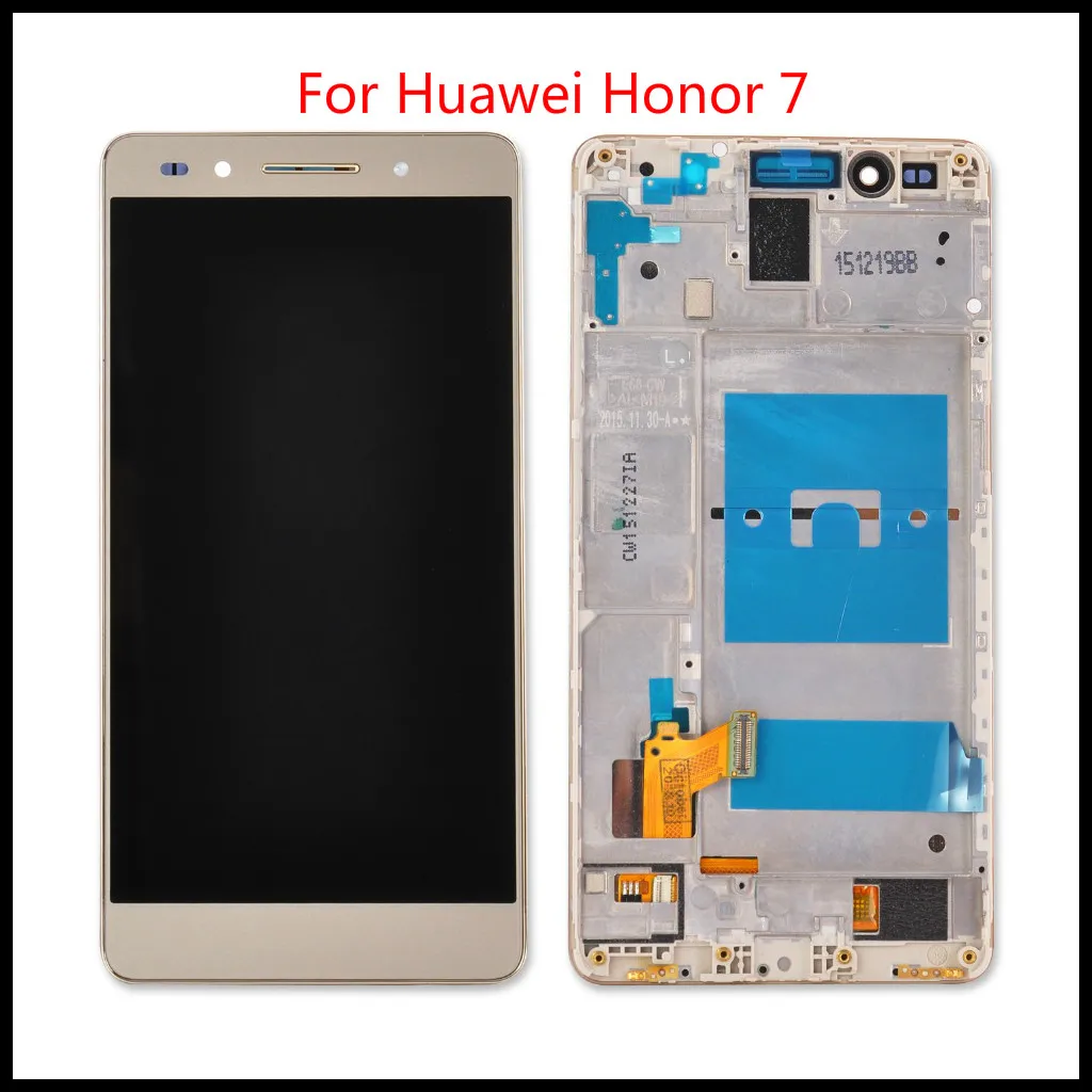 100% Высокое качество для huawei Honor 7 с рамкой ЖК дисплей сенсорным экраном дигитайзер
