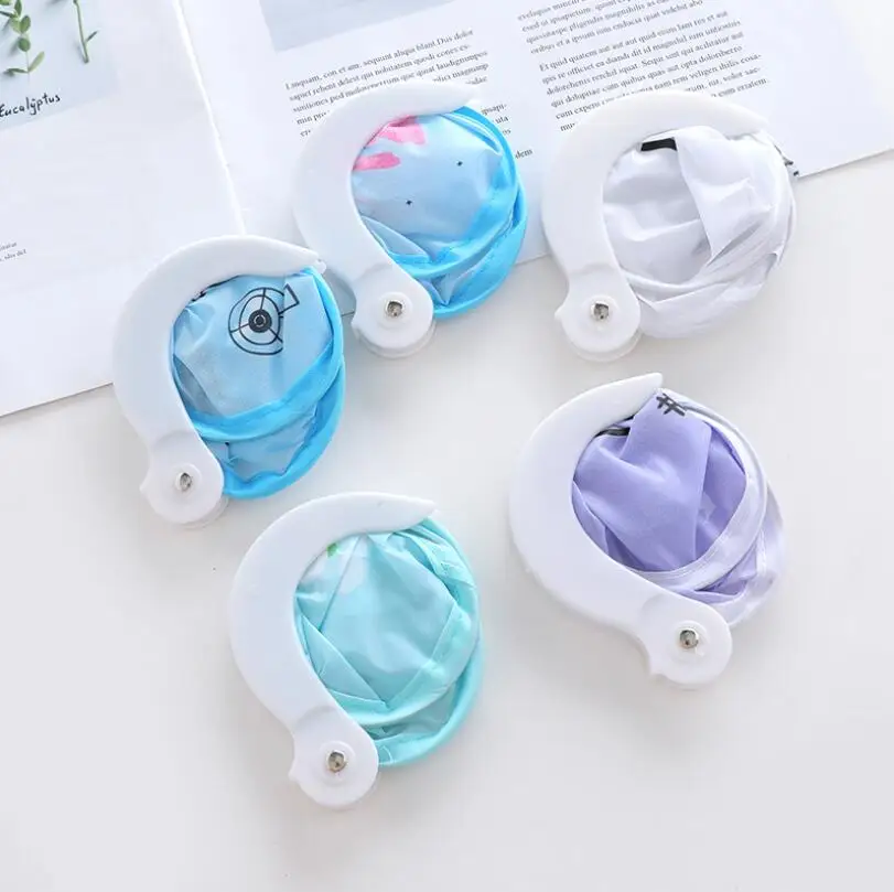 Портативный складной Круглый тканевый Карманный вентилятор праздничная