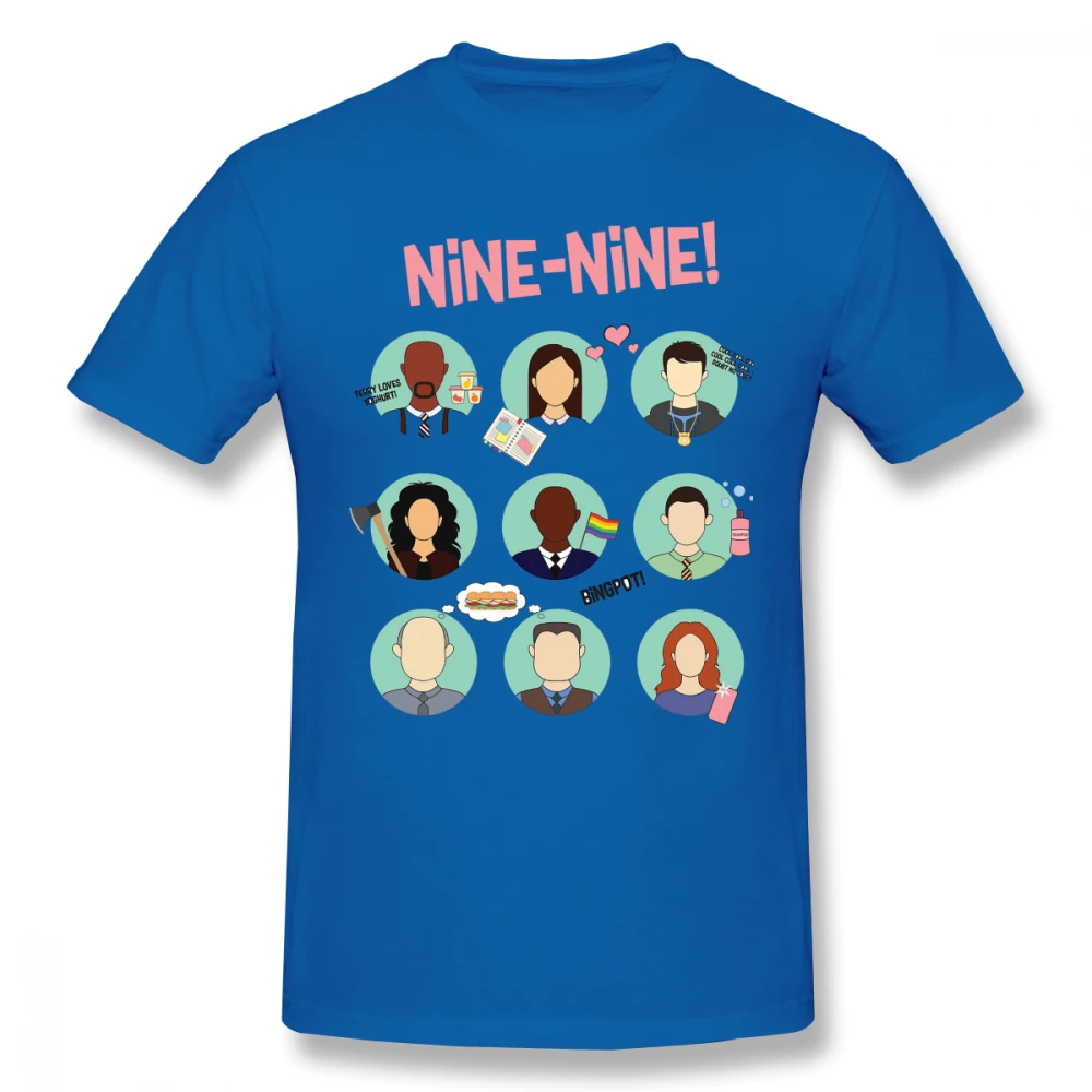 

Men Brooklyn Nine Nine Comedy Crime Drama Black T-Shirt Brooklyn Nine Nine Squad Pure Cotton Tees Harajuku TShirt