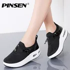 PINSEN 2020 новые модные женские туфли на плоской платформе, высококачественные удобные повседневные туфли, женские кроссовки