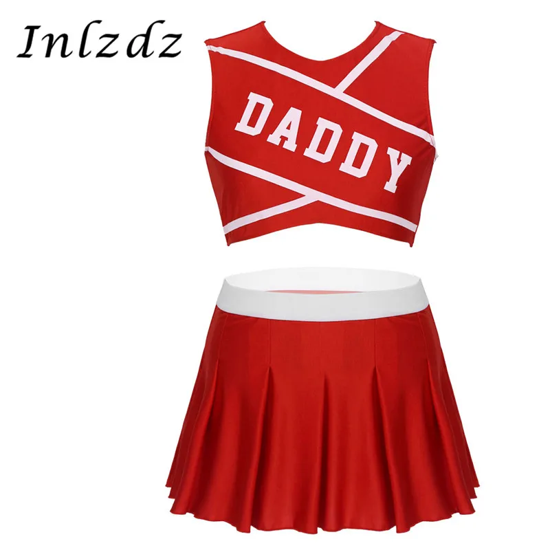 Женский маскарадный костюм очаровательная Болельщица короткий топ с круглым