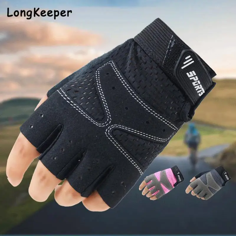 

Cycling gloves Parent-child Half Finger Gloves Kids Breathable Sports Gloves Anti-slip Anti-sweat Anti-shock Bike Bicycle Glove